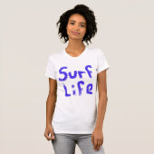 Surfleben sprühblau lackiert T-Shirt (Vorne ganz)