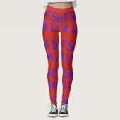 Surfleben Thunder_Cove Rot Blau Leggings (Vorderseite)