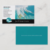 Surflehrer | Aktive Erholung im Surfbrett Visitenkarte (Vorne/Hinten)