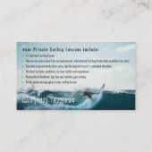 Surflehrer | Aktiver Sport im Surfbrett Visitenkarte (Rückseite)