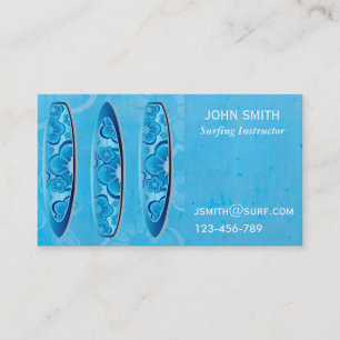 Surflehrer Surf Lehrer freiberuflich Visitenkarte