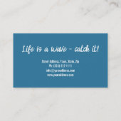 Surflehrer Surfstunden Big Ocean Wave Visitenkarte (Rückseite)