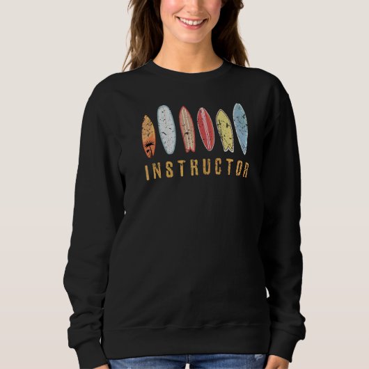Surflehrer Vintag Surfboard Classic Surfe Sweatshirt (Vorderseite)