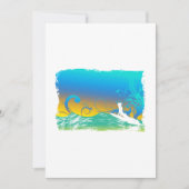 Surfmädchen Einladung (Vorderseite)