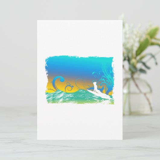 Surfmädchen Einladung (Stehend Vorderseite)