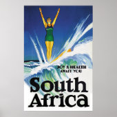Surfmädchen in Südafrika Poster (Vorne)