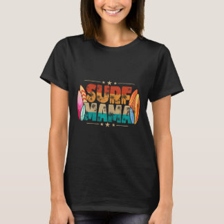 Surfmama Surfer-Mutti Mama Sommer Strand Vibes Sur T-Shirt