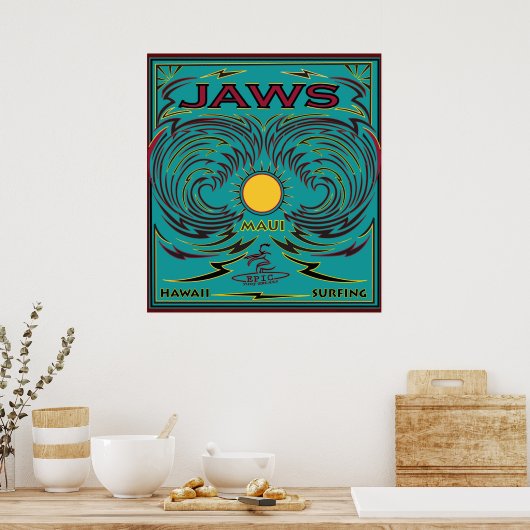 SURFMAUI HAWAII JAWS POSTER (Küche)