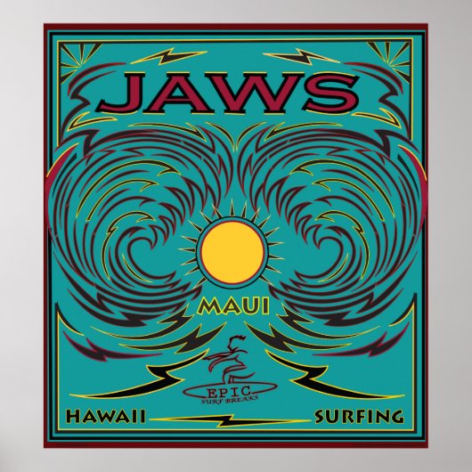 SURFMAUI HAWAII JAWS POSTER (Vorne)