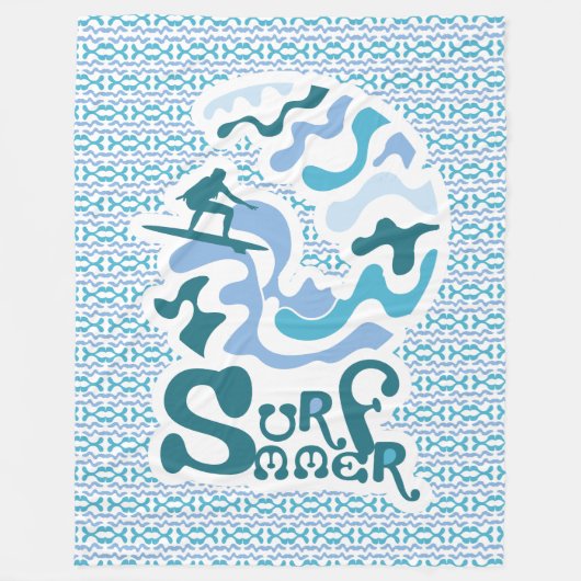 SURFMMER ANGELA SURF BY MASANSER PIXELAT FLEECEDECKE (Vorderseite)