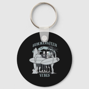 Surfmonster klopfen auf Halloween Vibes Grafik Schlüsselanhänger