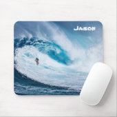 Surfmouse Pad Big Ocean Tunnel Wave Custom Mousepad (Mit Mouse)