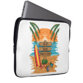 Surfmusik glücklicher Sommer Laptopschutzhülle (Vorne Rechts)