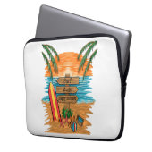 Surfmusik glücklicher Sommer Laptopschutzhülle (Vorderseite Links)