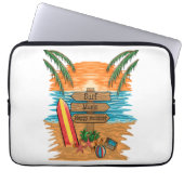 Surfmusik glücklicher Sommer Laptopschutzhülle (Vorderseite)