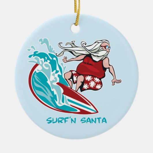 Surf'n Sankt Keramikornament (Vorne)