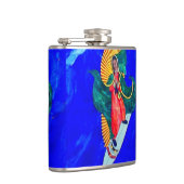 SurfNonne auf blauem Wellenflug angesagter Kolben Flachmann (Rechts)