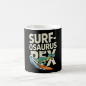 Surfosaurus Rex Lustiger Surfer-Dinosaurier Kaffeetasse (Mittel)