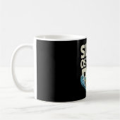 Surfosaurus Rex Lustiger Surfer-Dinosaurier Kaffeetasse (Links)