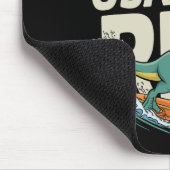 Surfosaurus Rex Lustiger Surfer-Dinosaurier  Mousepad (Ecke)