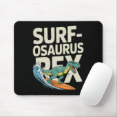 Surfosaurus Rex Lustiger Surfer-Dinosaurier  Mousepad (Mit Mouse)