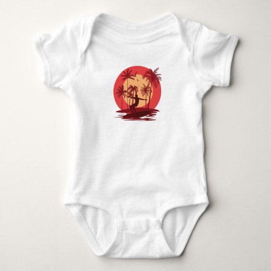 Surfparadies Baby Strampler (Vorderseite)