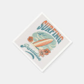 Surfparadies im Retrostil Serviette (Ecke)
