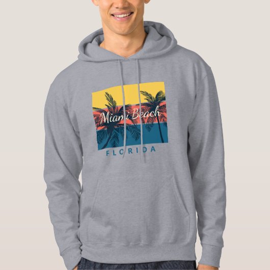 Surfparadies Miami Beach Florida Hoodie (Vorderseite)