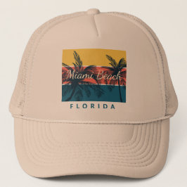 Surfparadies Miami Beach Florida Truckerkappe