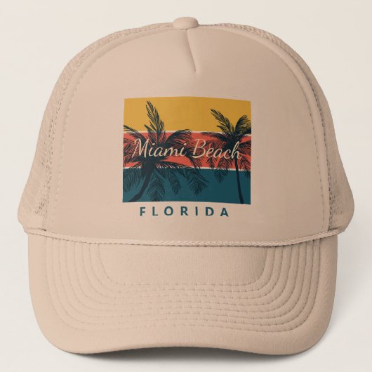 Surfparadies Miami Beach Florida Truckerkappe (Vorderseite)