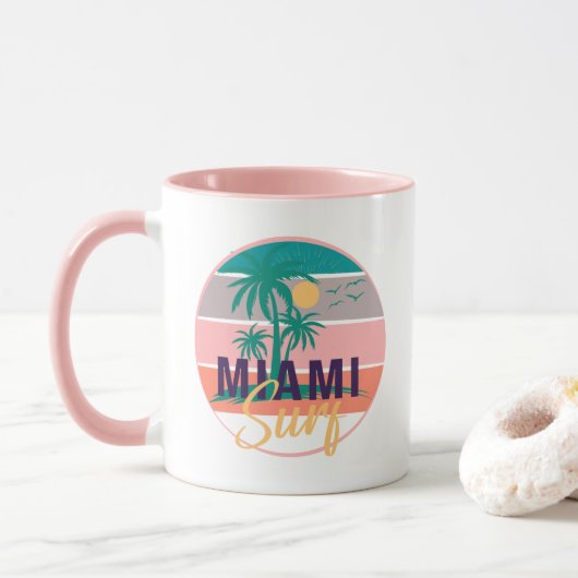 Surfparadies miami Beach Tasse (Mit Donut)