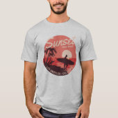 Surfparadies Sonnenuntergang T-Shirt (Vorderseite)