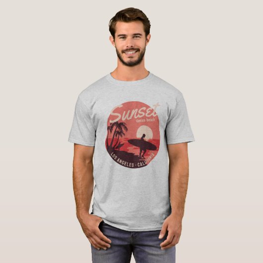 Surfparadies Sonnenuntergang T-Shirt (Vorne ganz)