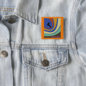 Surfparadies Surfen mit bunten Wellen Button (Beispiel)