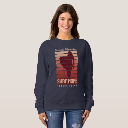 Surfparadies Venedig Strand Sweatshirt (Vorne ganz)