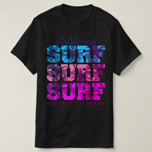 Surfparadies Westküste Kalifornien T-Shirt (Design vorne)