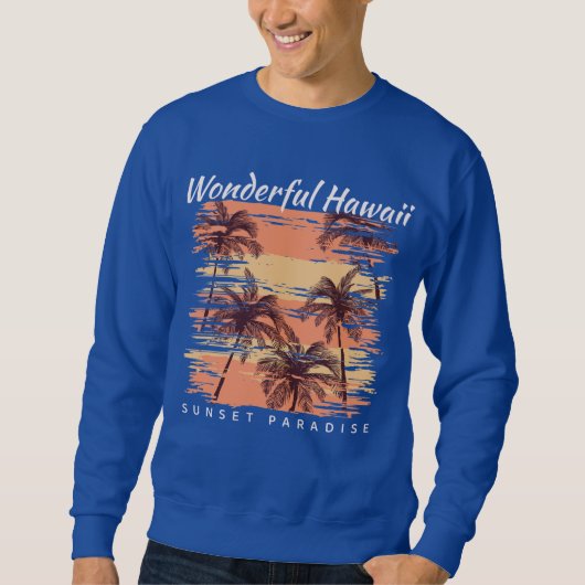 Surfparadies Wunderschönes Hawaii Sonnenuntergang Sweatshirt (Vorderseite)