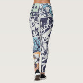 Surfpatchwork: Vintages Grunge-Muster Leggings (Rückseite)