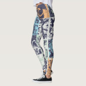 Surfpatchwork: Vintages Grunge-Muster Leggings (Links)