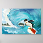 Surfpinguin-Poster Poster (Vorne)