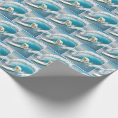 Surfpolarbär Geschenkpapier (Ecke)
