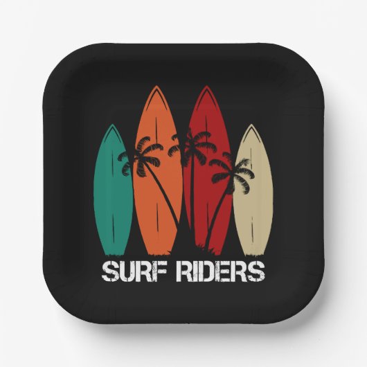 Surfreiter Pappteller (Vorderseite)