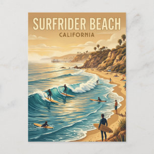 Surfrider Beach, Malibu Kalifornien Postkarte