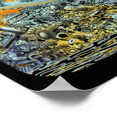 Surfroboter Junk Surfer - Von Emek Artman  Poster (Ecke)