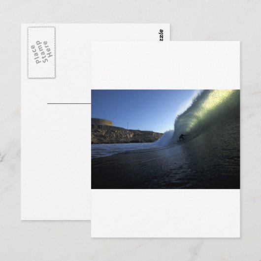 Surfröhre perfekte Welle Peru Postkarte (Vorne/Hinten)