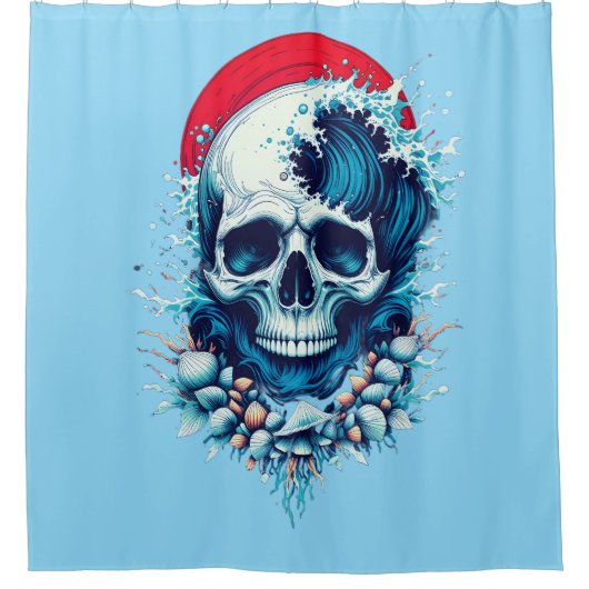 Surf's Last Ride Duschvorhang (Vorderseite)