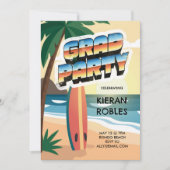Surfs Up Abschlussfeier Einladung (Vorderseite)