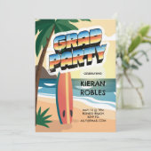 Surfs Up Abschlussfeier Einladung (Stehend Vorderseite)