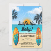 Surf's Up Baby - Babydusche Einladung (Vorderseite)