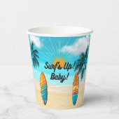Surf's Up Baby - Babydusche Pappbecher (Rückseite)